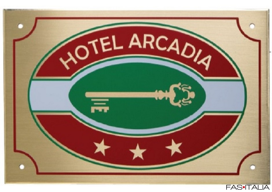 Targa Classificazione Hotel 30x45 cm in ottone