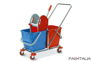 Carrello pulizie due vasche da 25 lt