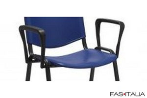 Sedia meeting con braccioli