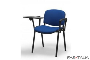 Sedia meeting con braccioli e tavoletta