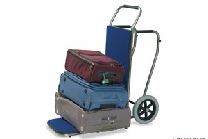 Carrello pieghevole per bagagli inox