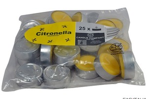 Lumini tealights antizanzara onfezione da 25 pz Lumini tealights antizanzara onfezione da 25 pz